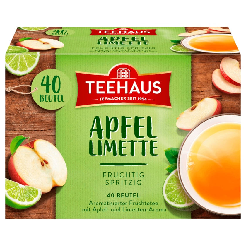 Teehaus Apfel-Limette 80g, 40 Beutel
